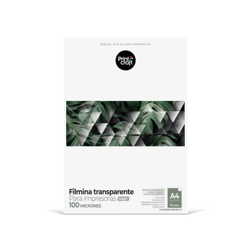 Filmina Transparencia A4 10 hojas Para Impresoras Inkjet