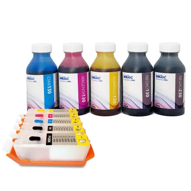 Cartuchos Recargables para Canon IP7210 / IX6810 + Tinta 5 x100ml