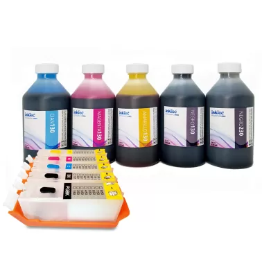 Cartuchos Recargables para Canon IP7210 / IX6810 + Tinta 5 x250ml