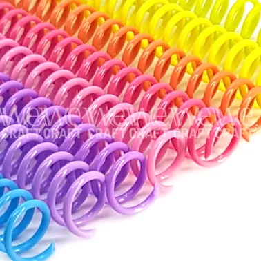 Espirales PVC 12 mm Colores Pasteles Surtidos x 50 unidades