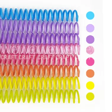 Espirales PVC 17 mm Colores Pasteles Surtidos x24 unidades