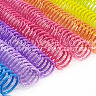 Espirales PVC 17 mm Colores Pasteles Surtidos x24 unidades
