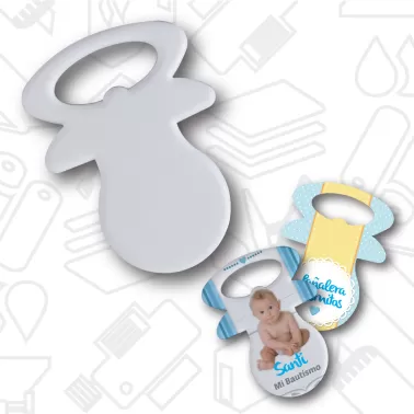 Chupete de plástico sublimable 3,7 x 5,1 cm