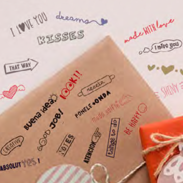 Sello rotativo LOVE + almohadilla para papel