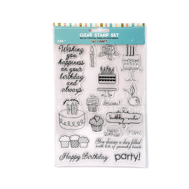 Sello Siliconado Cristal Plantilla 6x8" Party