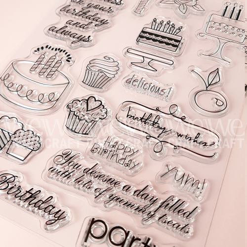 Sello Siliconado Cristal Plantilla 6x8" Party