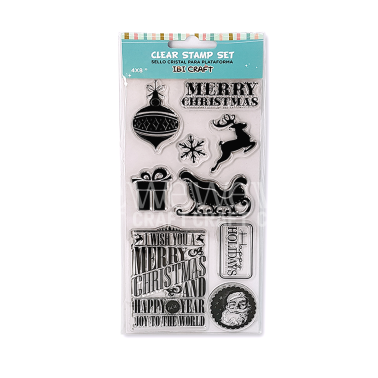 Sello siliconado cristal Plantilla 4x8" Navidad 2